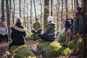 André Lorino mit Naturcoaches in freier Natur